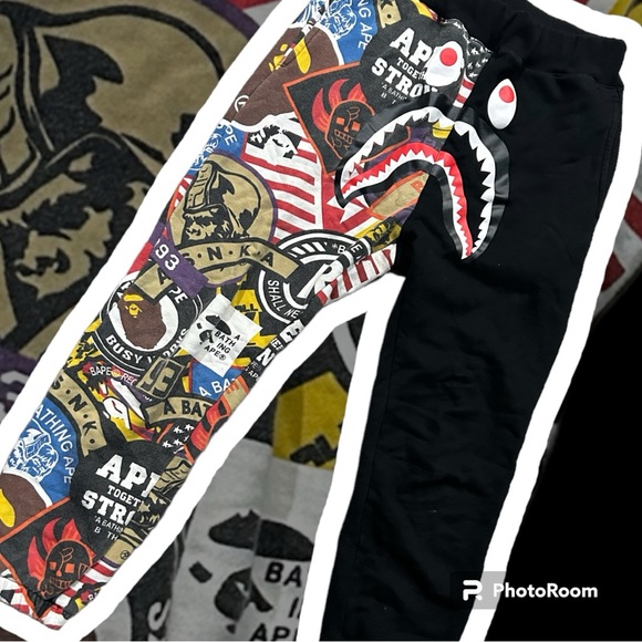 Bape Other - Bape Patched Shark Sweat Pants